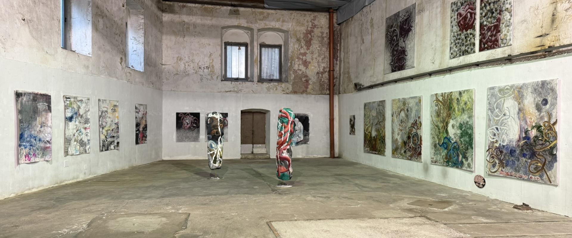 Ausstellungsansicht „Gerhard Fresacher & Wolfgang Walkensteiner: Beyond the Beat“, Fabrik Saag, 2024, Foto: Magdalena Koschat Ausstellungsansicht „Gerhard Fresacher & Wolfgang Walkensteiner: Beyond the Beat“, Fabrik Saag, 2024, Foto: Magdalena Koschat